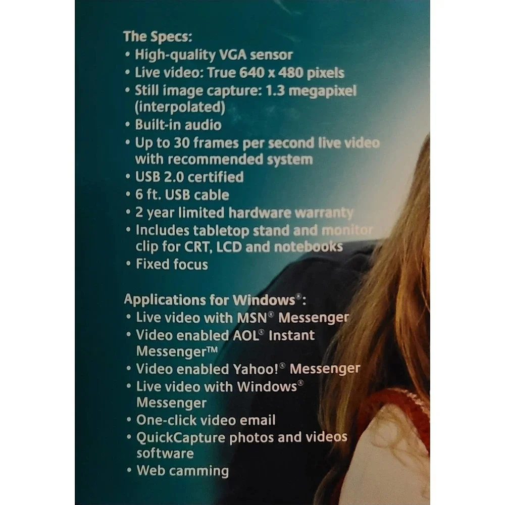 NOS New Factory Sealed Logitech QuickCam Communicate STX WebCam